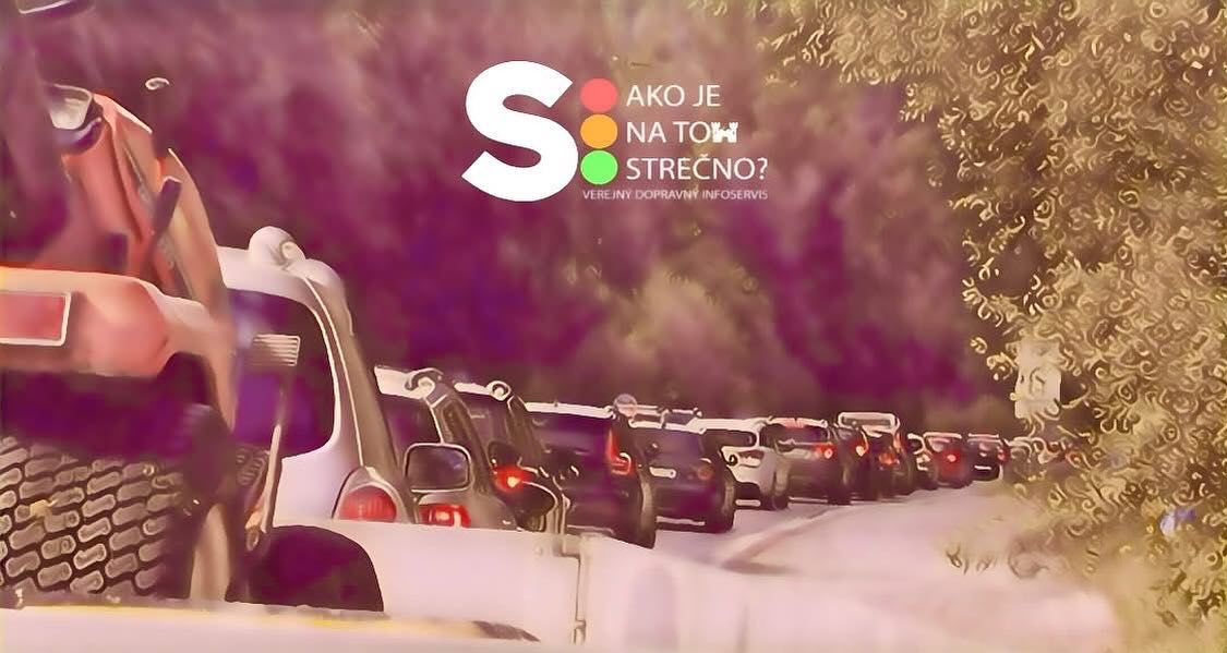 Obrázok k článku Kolóna smerom do Žiliny od hradu Strečno, prejazd úsekom trvá do 40 minút. #strečnovodiči