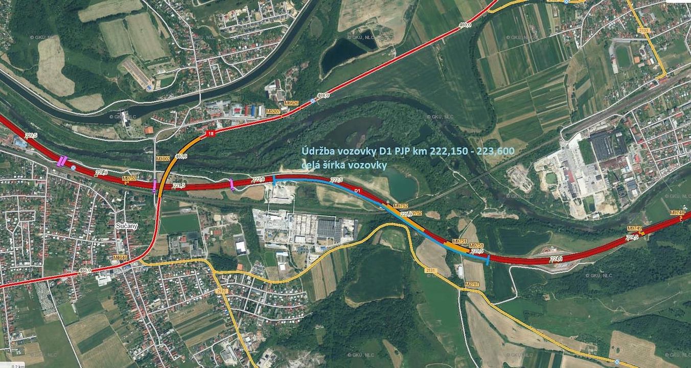 Obrázok k článku Doprava na D1 v Turčianskej oblasti obmedzená od 23.09.2024 do 03.10.2024 kvôli údržbe vozovky